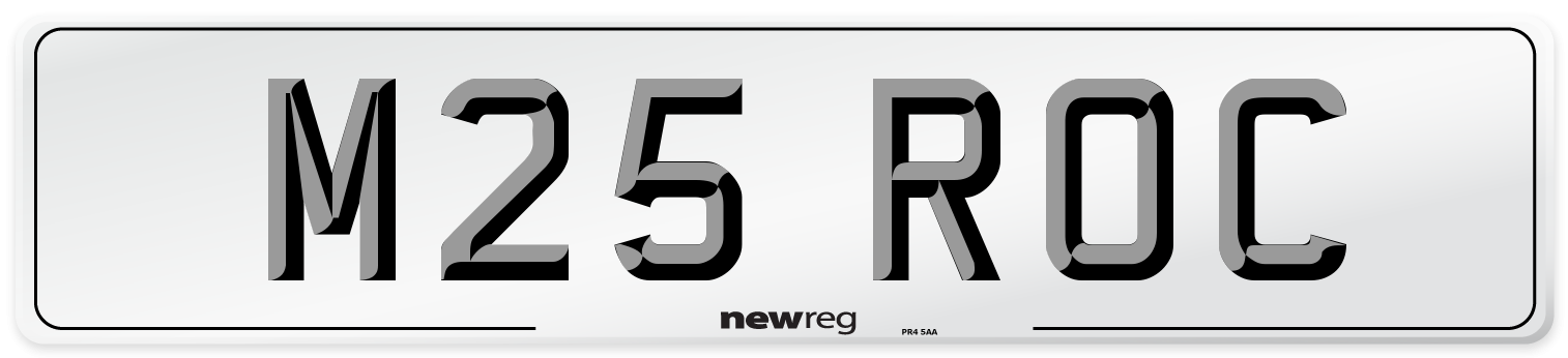 M25 ROC Front Number Plate