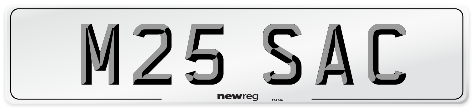 M25 SAC Front Number Plate