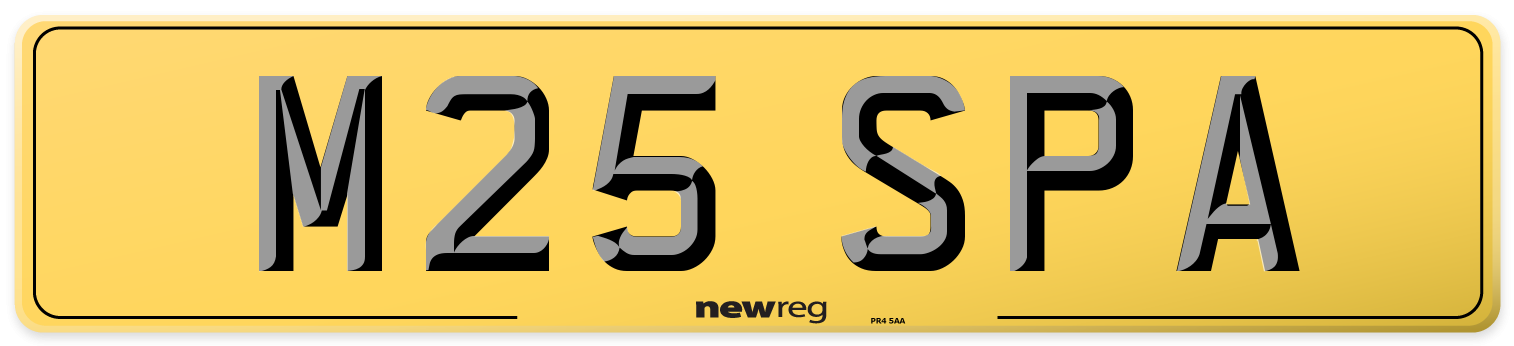 M25 SPA Rear Number Plate