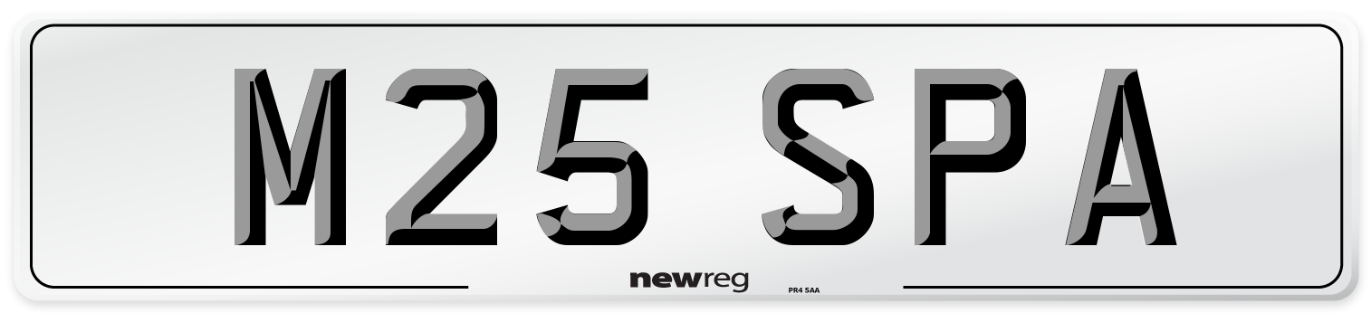 M25 SPA Front Number Plate
