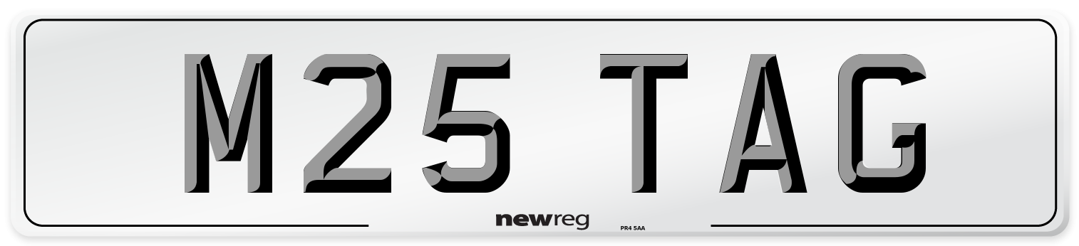 M25 TAG Front Number Plate