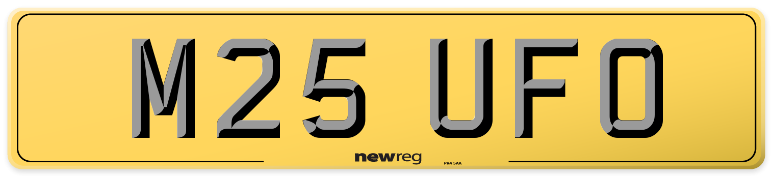 M25 UFO Rear Number Plate