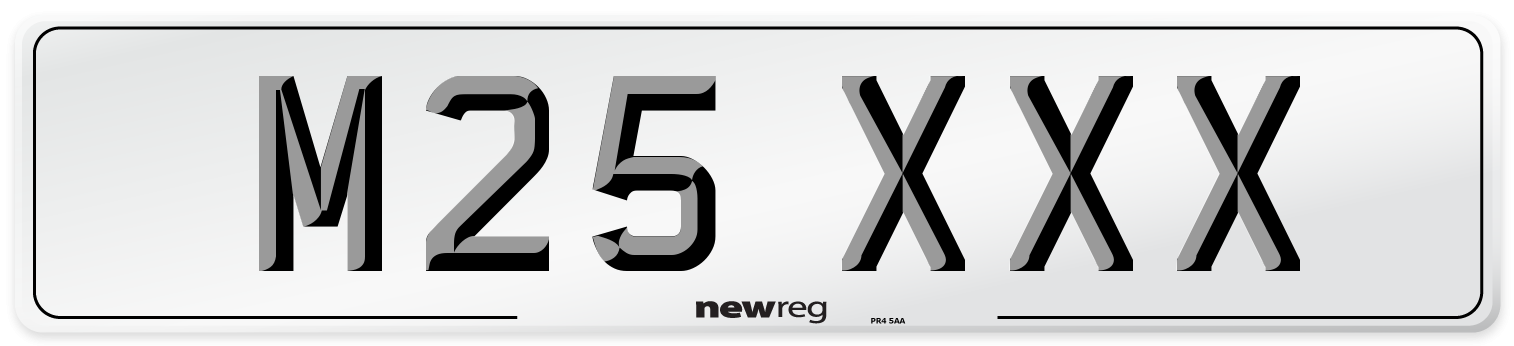 M25 XXX Front Number Plate