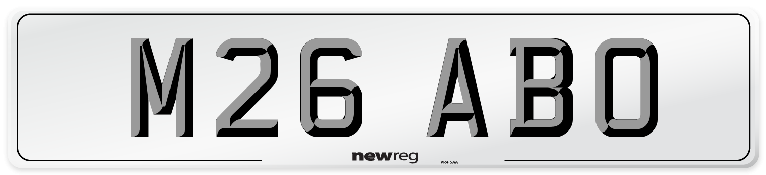 M26 ABO Front Number Plate