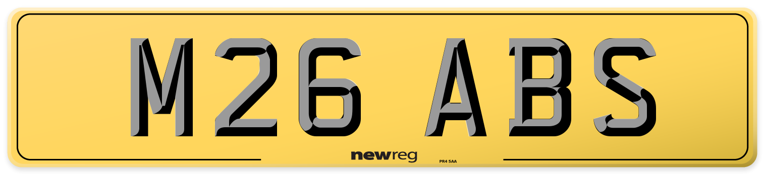 M26 ABS Rear Number Plate