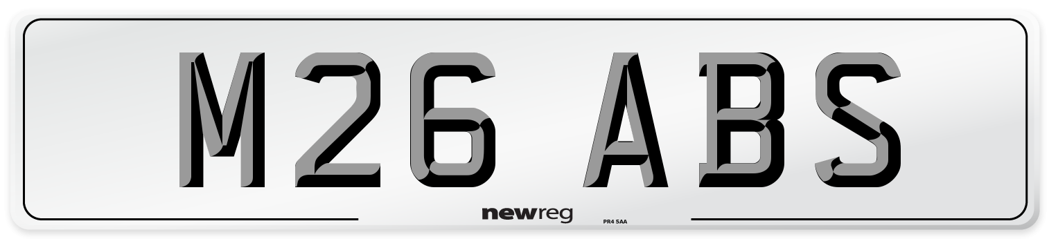 M26 ABS Front Number Plate