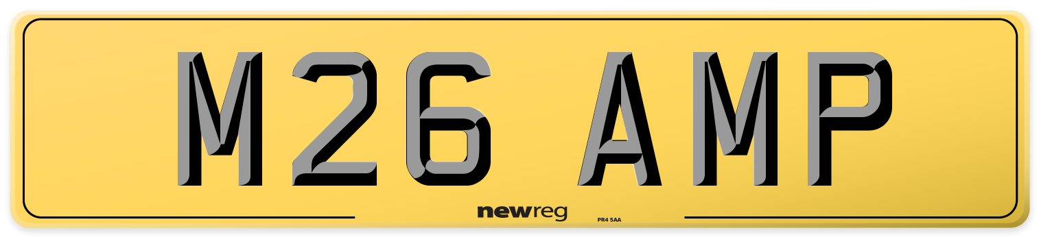 M26 AMP Rear Number Plate