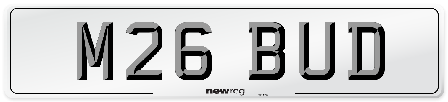 M26 BUD Front Number Plate