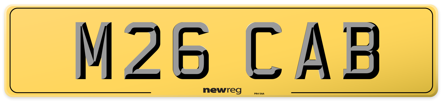 M26 CAB Rear Number Plate