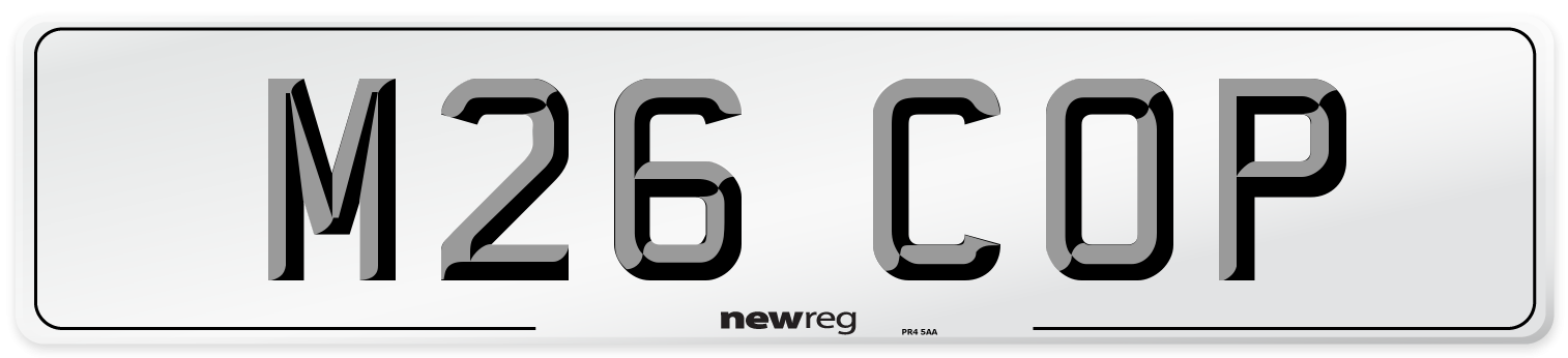 M26 COP Front Number Plate