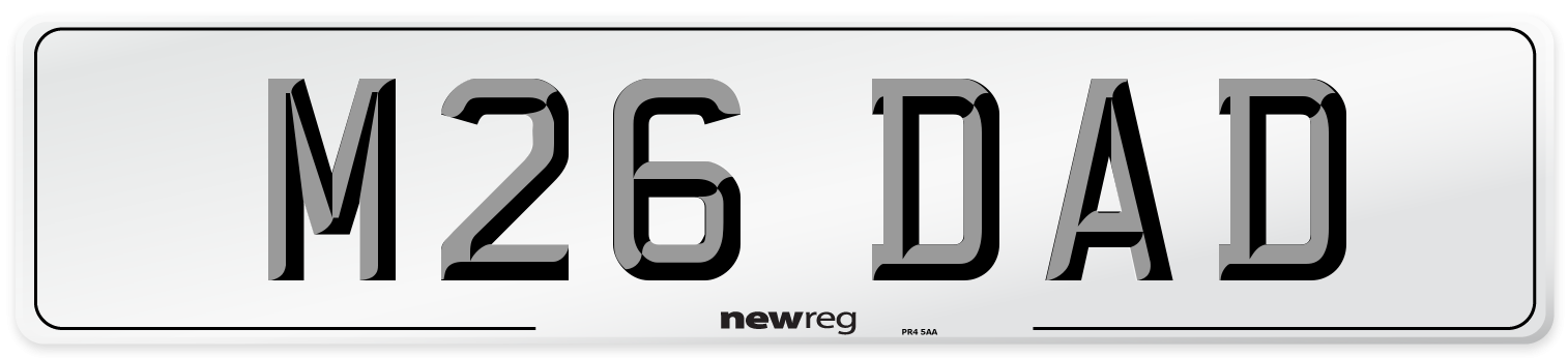 M26 DAD Front Number Plate