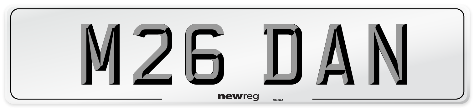 M26 DAN Front Number Plate