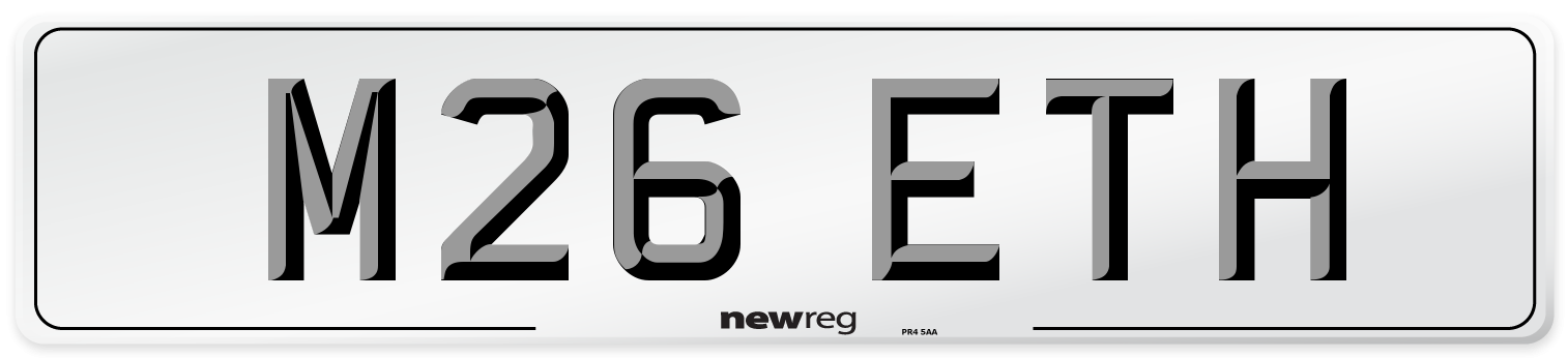 M26 ETH Front Number Plate