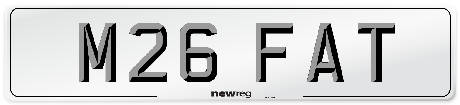 M26 FAT Front Number Plate