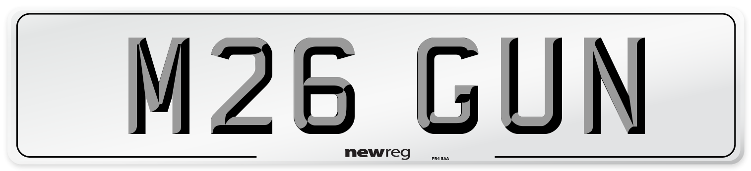 M26 GUN Front Number Plate