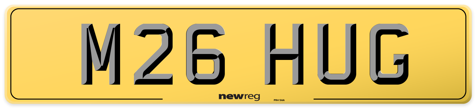 M26 HUG Rear Number Plate
