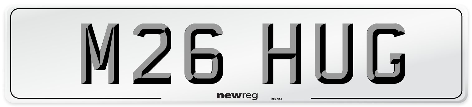 M26 HUG Front Number Plate