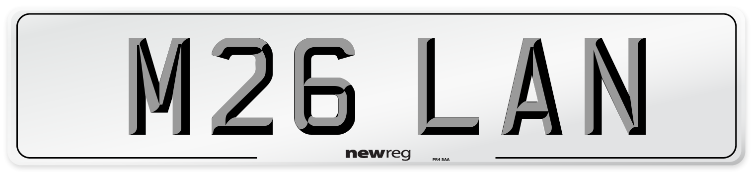 M26 LAN Front Number Plate