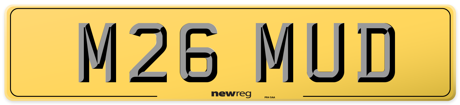 M26 MUD Rear Number Plate