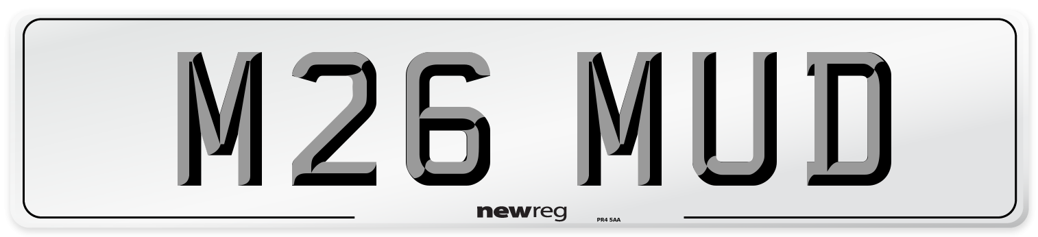 M26 MUD Front Number Plate