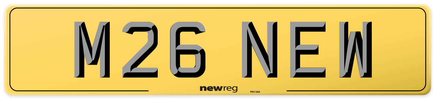 M26 NEW Rear Number Plate