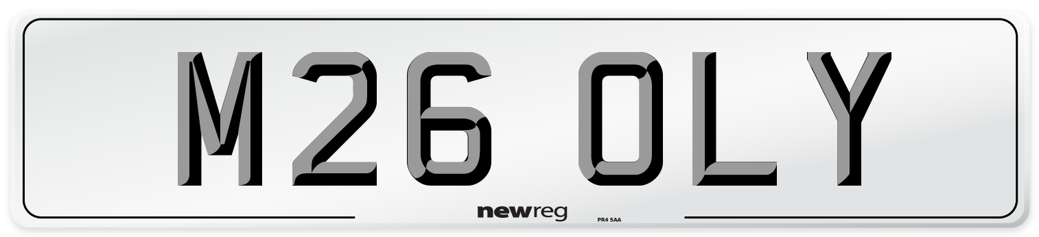 M26 OLY Front Number Plate
