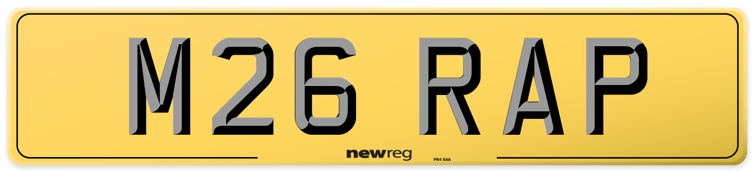 M26 RAP Rear Number Plate