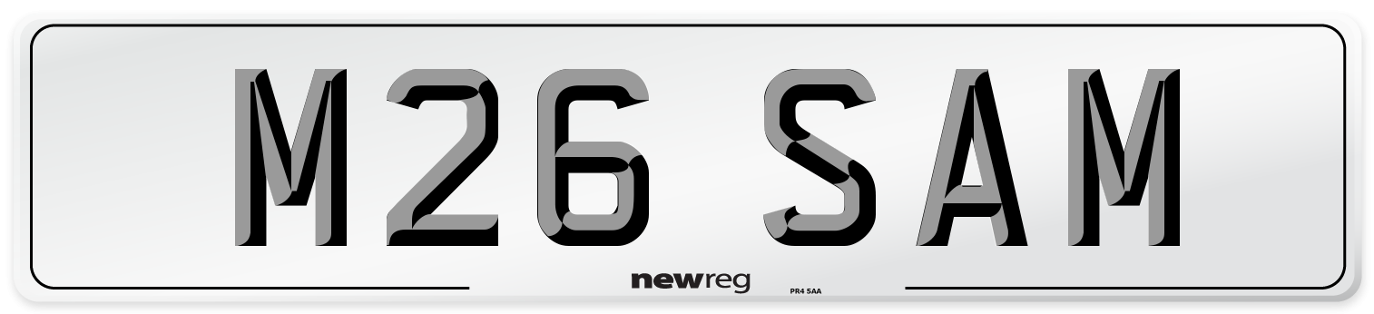 M26 SAM Front Number Plate