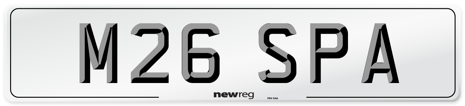 M26 SPA Front Number Plate