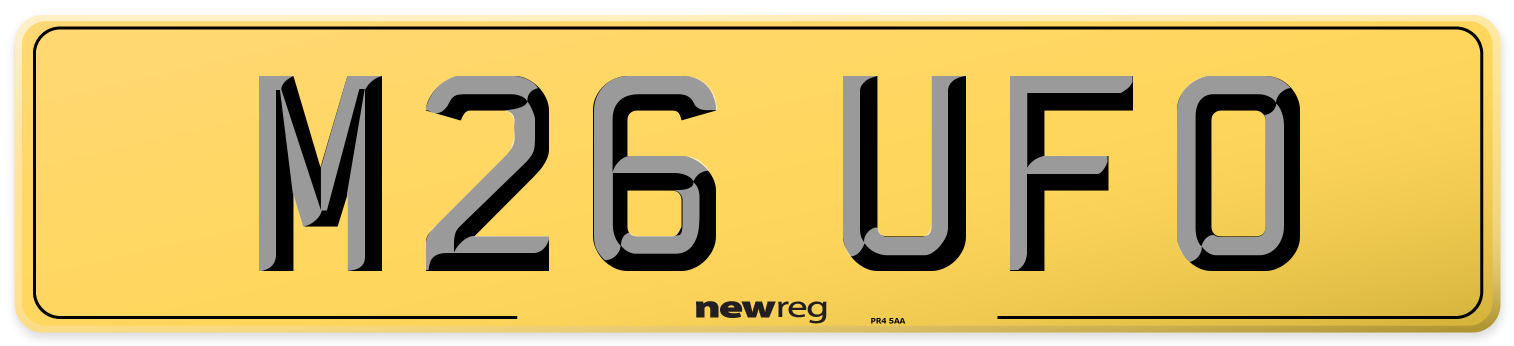 M26 UFO Rear Number Plate
