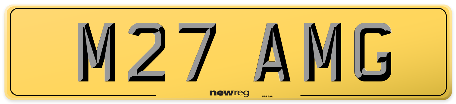 M27 AMG Rear Number Plate