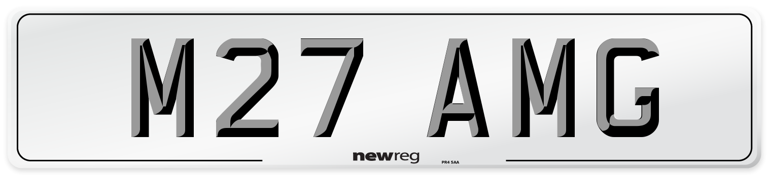 M27 AMG Front Number Plate