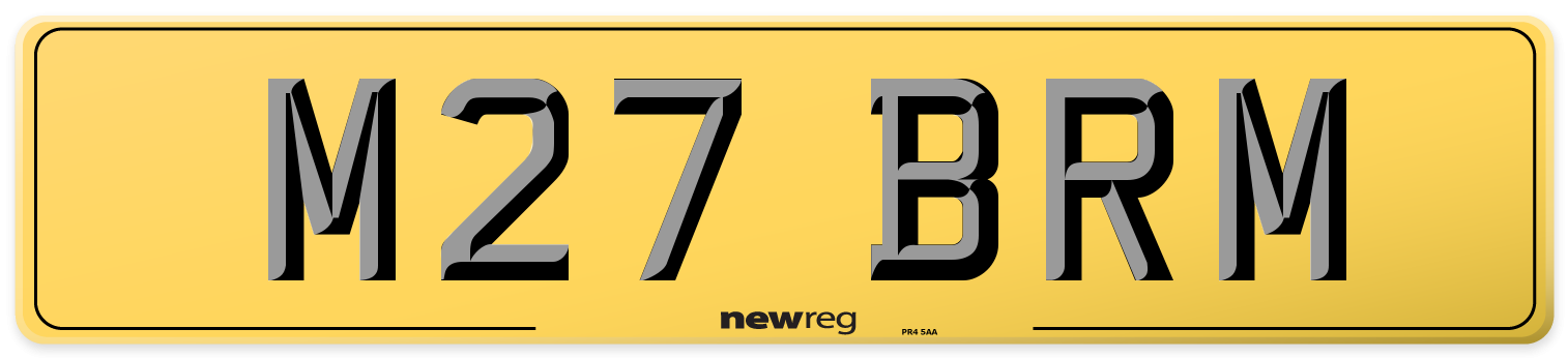M27 BRM Rear Number Plate