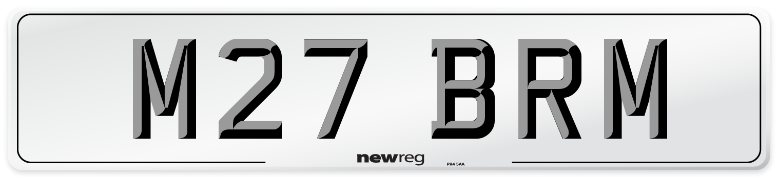 M27 BRM Front Number Plate
