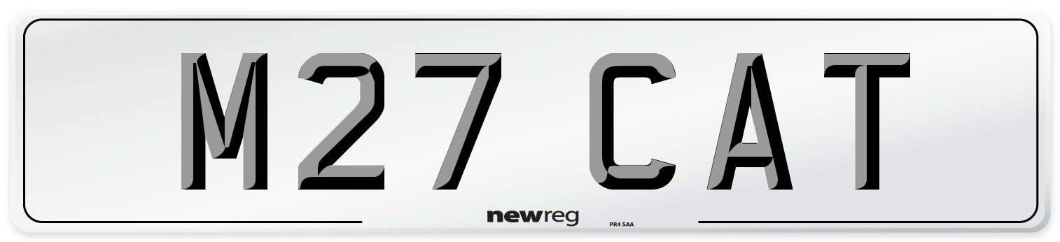 M27 CAT Front Number Plate
