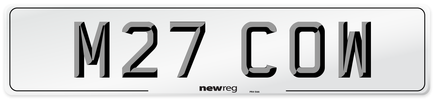 M27 COW Front Number Plate