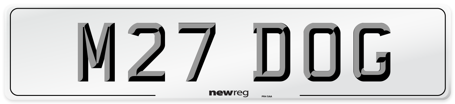 M27 DOG Front Number Plate
