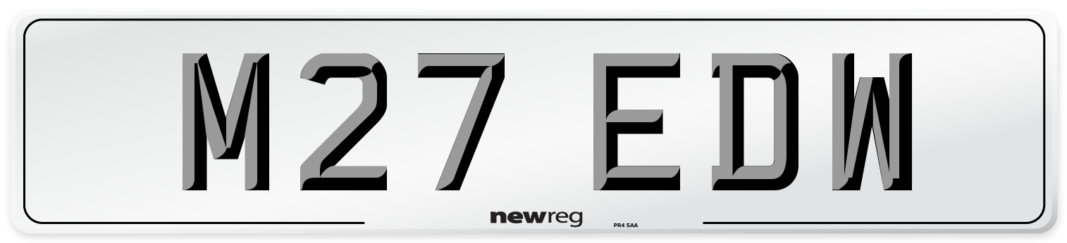 M27 EDW Front Number Plate