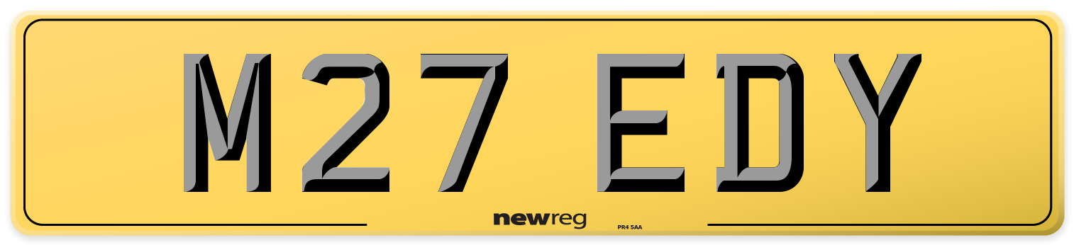 M27 EDY Rear Number Plate