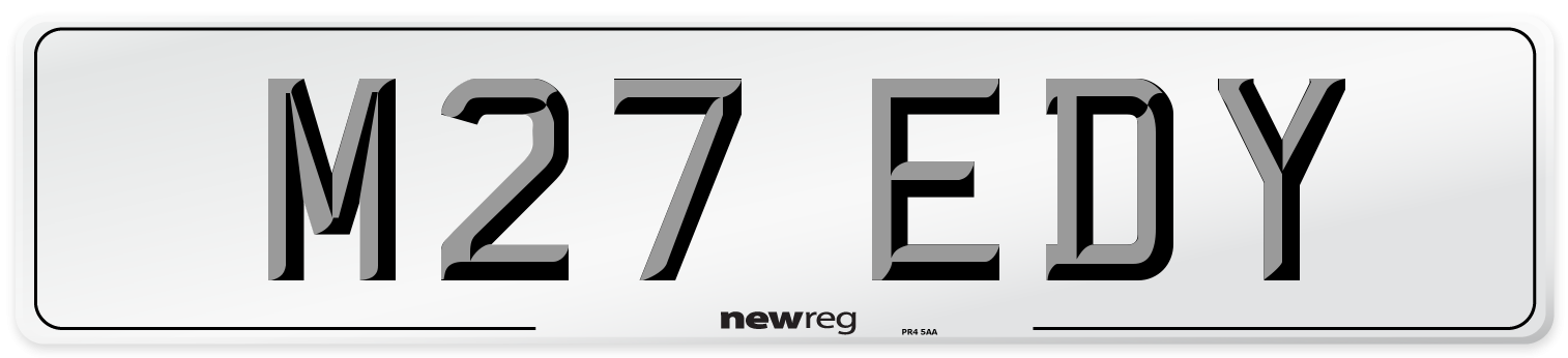 M27 EDY Front Number Plate
