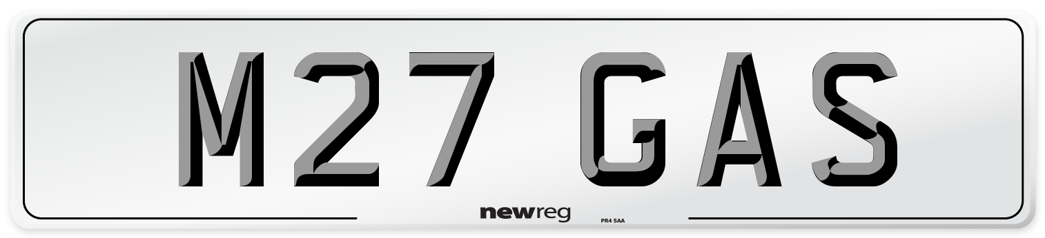 M27 GAS Front Number Plate