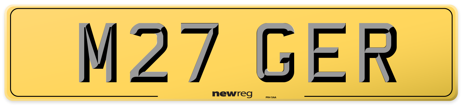 M27 GER Rear Number Plate