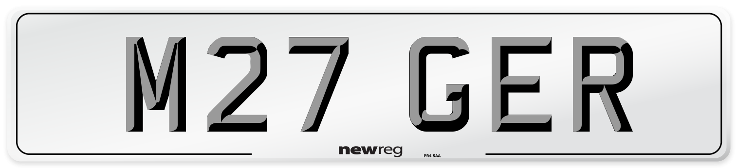 M27 GER Front Number Plate