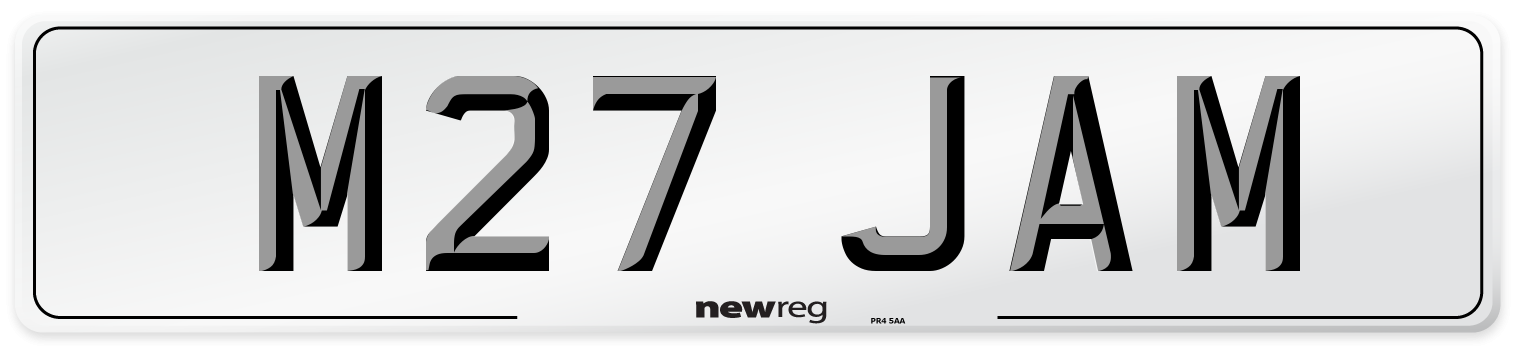 M27 JAM Front Number Plate