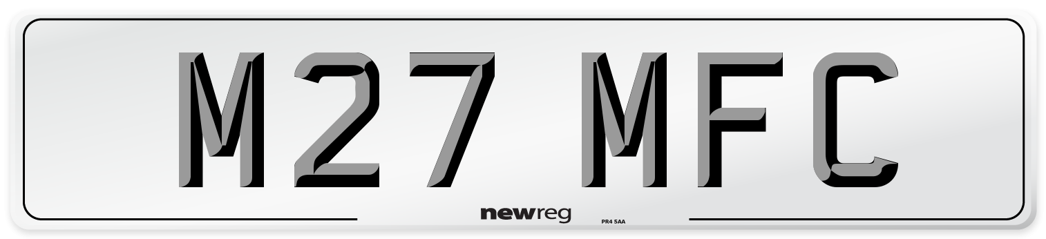 M27 MFC Front Number Plate