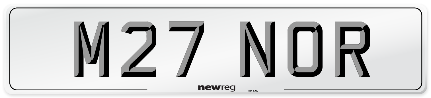 M27 NOR Front Number Plate