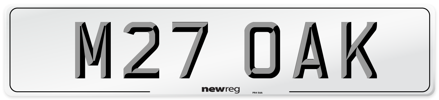 M27 OAK Front Number Plate