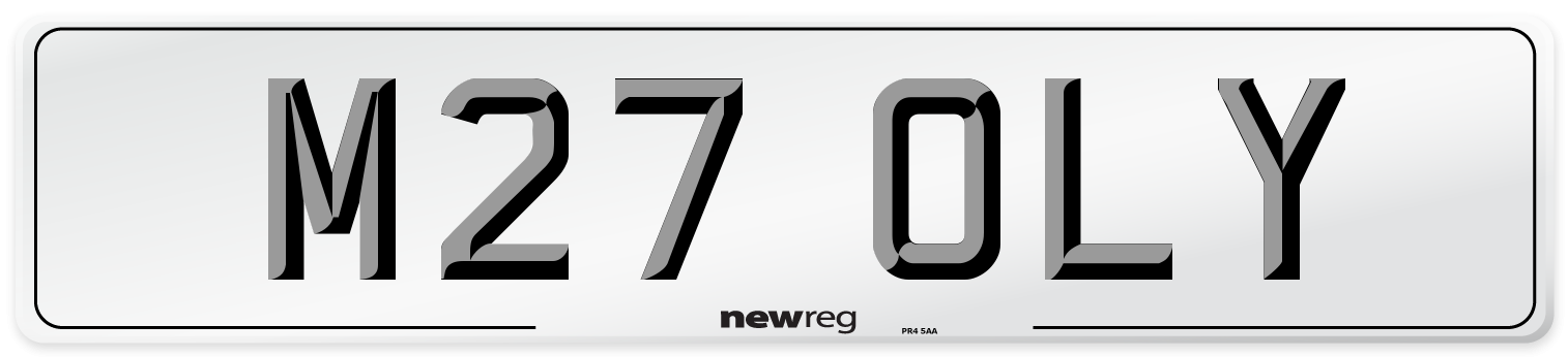 M27 OLY Front Number Plate