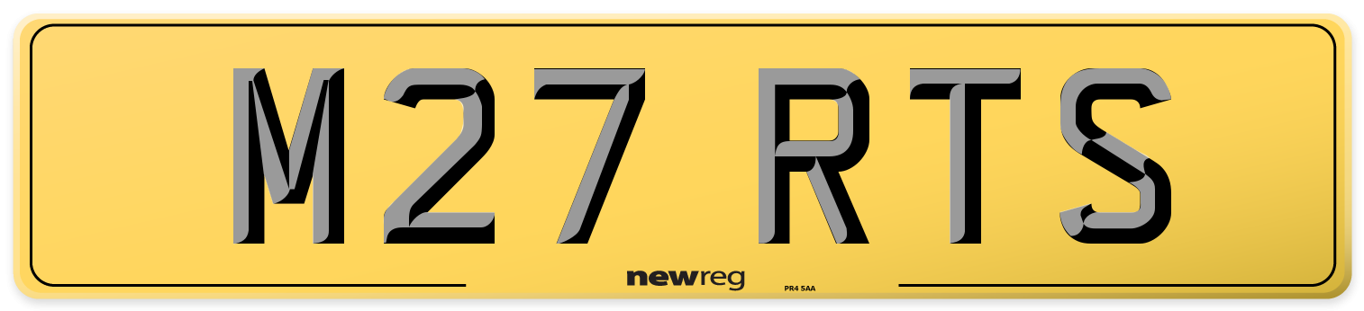 M27 RTS Rear Number Plate