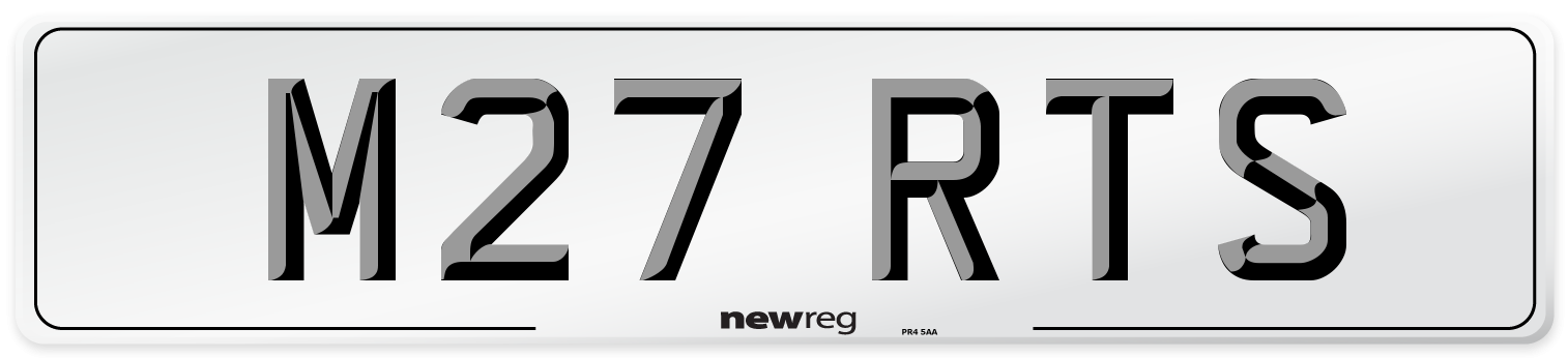 M27 RTS Front Number Plate